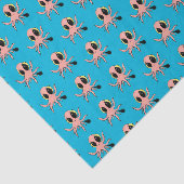Cute, cheeky baby octopus cartoon tissuepapier (Detail)
