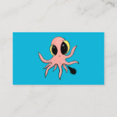 Cute, cheeky baby octopus cartoon visitekaartje (Achterkant)