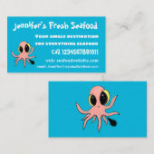 Cute, cheeky baby octopus cartoon visitekaartje (Voorkant / Achterkant)