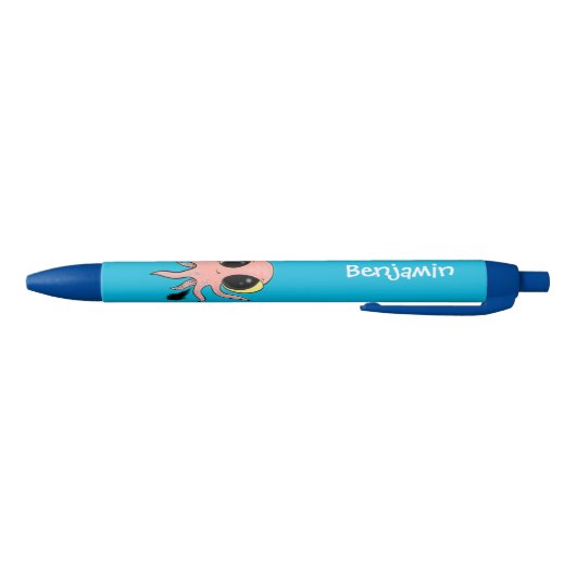 Cute, cheeky baby octopus cartoon zwarte inkt pen (Bodem)