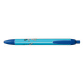 Cute, cheeky baby octopus cartoon zwarte inkt pen (Achterkant)