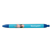 Cute, cheeky baby octopus cartoon zwarte inkt pen (Voorkant)