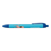 Cute, cheeky baby octopus cartoon zwarte inkt pen (Bovenkant)