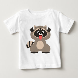 Cute Cheeky Cartoon Raccoon Baby T-Sh
