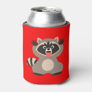 Cute Cheeky Cartoon Raccoon Blikjeskoeler