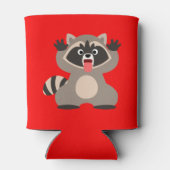 Cute Cheeky Cartoon Raccoon Blikjeskoeler (Achterkant)