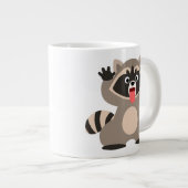 Cute Cheeky Cartoon Raccoon Grote Koffiekop (Voorkant rechts)