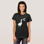 Cute Cheeky Honk Loud Quack Annoying Goose Croak D T-shirt (Voorkant volledig)