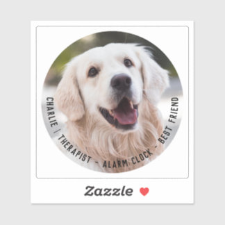Cute Cheeky Sentimental Dog Name Photo Quote Sticker