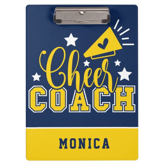 Cute Cheer Coach - Gepersonaliseerd Koninklijk Bla Klembord (Voorkant)