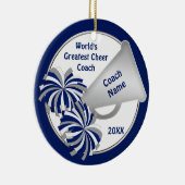 Cute Cheer Coach Gift Ideas PERSONALIZED Keramisch Ornament (Rechts)