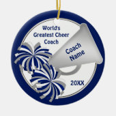 Cute Cheer Coach Gift Ideas PERSONALIZED Keramisch Ornament (Voorkant)
