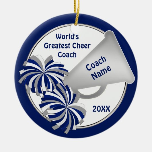 Cute Cheer Coach Gift Ideas PERSONALIZED Keramisch Ornament (Voorkant)