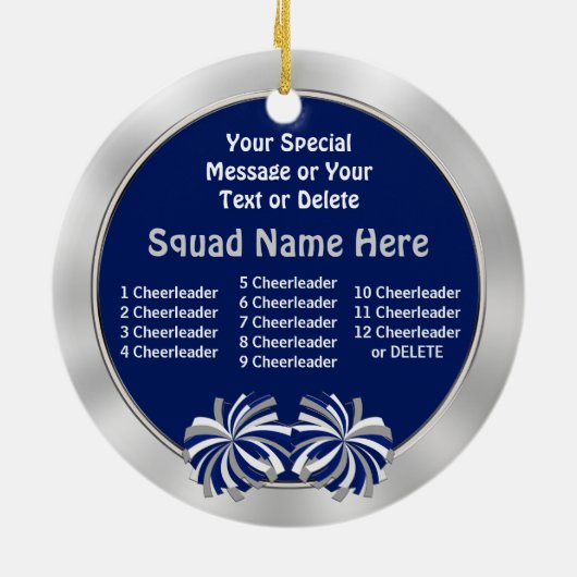 Cute Cheer Coach Gift Ideas PERSONALIZED Keramisch Ornament (Achterkant)