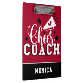 Cute Cheer Coach Persoonlijk rood en zwart Klembord (Rechts)