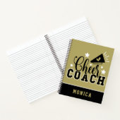Cute Cheer Coach, speciaal gepersonaliseerd goud e Notitieboek (Binnen)