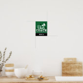 Cute Cheer Coach - Speciaal Groen en Zwart Poster (Keuken)
