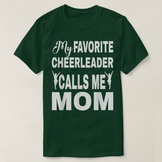 Cute Cheer Mam Mijn favoriete Cheerleader noemt me T-shirt (Design voorkant)