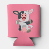 Cute Cheerful Cartoon Koe Blikjeskoeler (Achterkant)