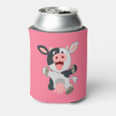 Cute Cheerful Cartoon Koe Blikjeskoeler (Blikje Achterkant)