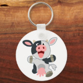 Cute Cheerful Cartoon Koe Sleutelhanger (Voorkant)