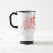 Cute Cheerful Cartoon Pig Commuter Mok (Links)