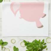 Cute Cheerful Cartoon Pig Kitchen Towel Theedoek (Gevouwen)