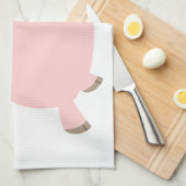 Cute Cheerful Cartoon Pig Kitchen Towel Theedoek (Quarter Fold)