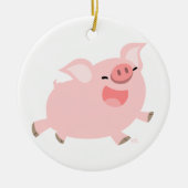 Cute Cheerful Cartoon Pig Ornament (Voorkant)