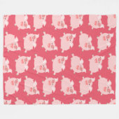 Cute Cheerful Cartoon Pigs Pattern Fleece Deken (Voorkant (Horizontaal))