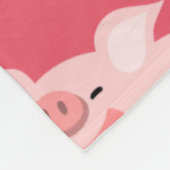 Cute Cheerful Cartoon Pigs Pattern Fleece Deken (Hoek)