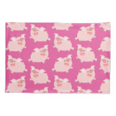Cute Cheerful Cartoon Pigs Pattern Kussensloop (Achterkant)
