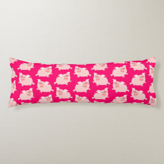 Cute Cheerful Cartoon Pigs Pattern Lichaamskussen