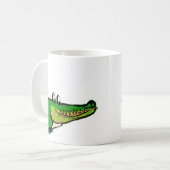 Cute & Cheerful Crocodile Coffee Mug | Happy Croc  Koffiemok (Voorkant links)