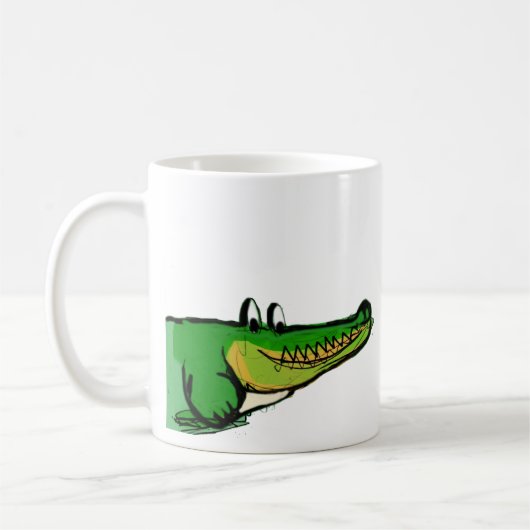 Cute & Cheerful Crocodile Coffee Mug | Happy Croc  Koffiemok (Links)