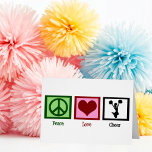 Cute Cheerlead<br><div class="desc">Peace Love en Cheerleaders. Kute springkopleider houdt poompoms aan.</div>