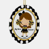 Cute Cheerleader Big Sister Kerstornament Keramisch Ornament (Rechts)