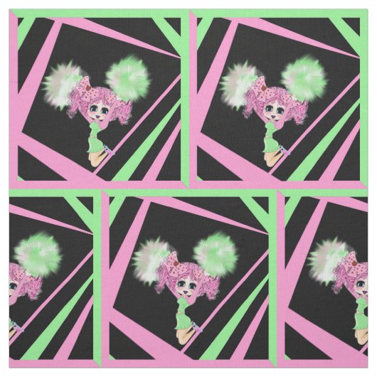 Cute Cheerleader cadeaus gepersonaliseerd Stof (Swatch)