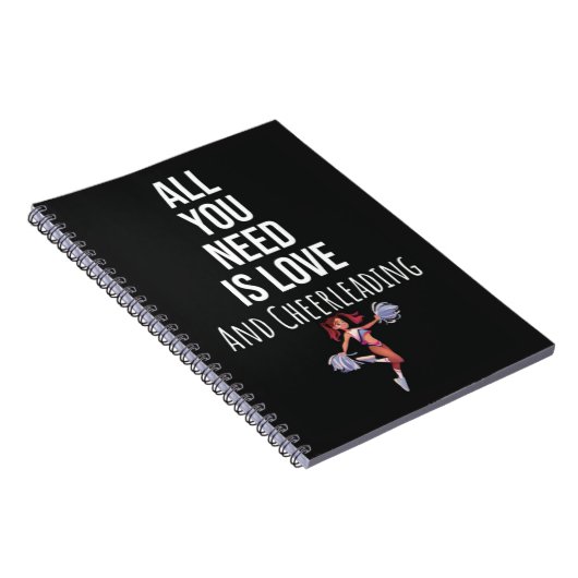 Cute Cheerleader Gift Ideas Cheerleading Sports Notitieboek (Rechterzijde)