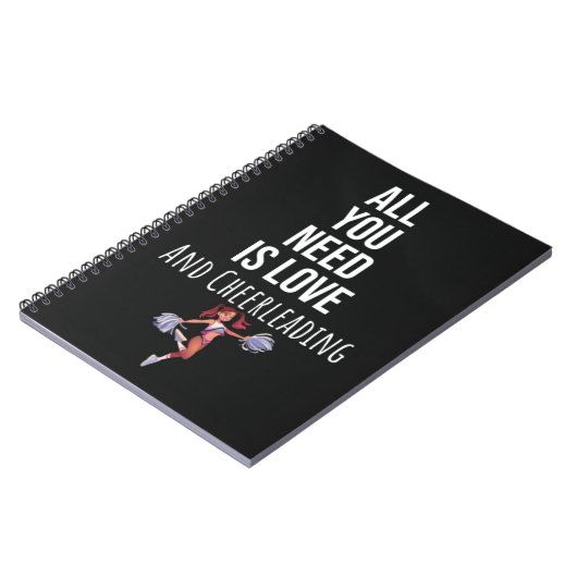 Cute Cheerleader Gift Ideas Cheerleading Sports Notitieboek (Linkerzijde)