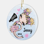 Cute Cheerleader Ornament Pink Blonde Hair (Links)