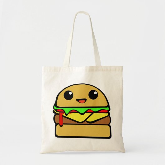 Cute Cheese Burger Character Tote Bag (Voorkant)