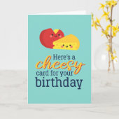 Cute Cheese Food Pun Funny Cheesy Birthday Kaart (Gele Bloem)