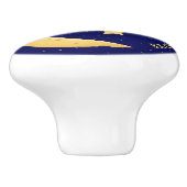 Cute Cheese Moon & Stars Persoonlijke hemels Keramische Knop (Zijkant)