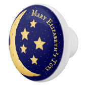 Cute Cheese Moon & Stars Persoonlijke hemels Keramische Knop (Rechts)