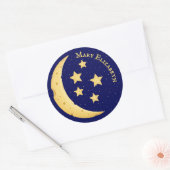 Cute Cheese Moon & Stars Persoonlijke hemels Ronde Sticker (Envelop)