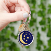 Cute Cheese Moon & Stars Persoonlijke hemels Sleutelhanger (Hand)