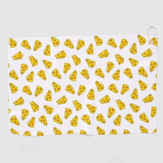 Cute Cheese Pattern Golfhanddoek (Horizontaal)