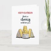 Cute Cheese Pun Funny Cheesy Birthday Kaart (Voorkant)