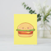 Cute Cheeseburger Briefkaart (Staand voorkant)